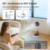 TriPole Portable Standing Fan, 8000mAh Rechargeable Oscillating Fan with Remote,