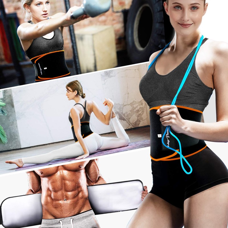 KingPavonini Waist Trainer Waist Trimmer Sweat Belt for Men Women