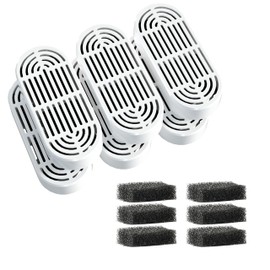 Homtyler Cat Water Fountain filter replacement, 6 Pack filter set for pet water fountain, active carbon filter set of 6 for 3.2L wireless cat water fountain