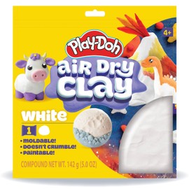 Play-Doh Brand Air-Dry Clay, 5 oz. White Clay Bag, Arts & Crafts, Art Supplies, Arts and Crafts for Adults and Kids, Craft Supplies, Clay Tools, Clay Kit, Kids Crafts, Modeling Clay for Kids, Air Clay