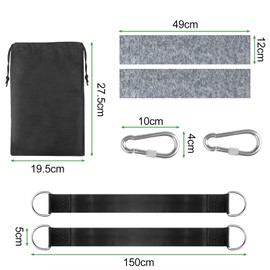 Fousenuk Swing attachment, hammock attachment, hanging chair attachment with tree protection, padding, 2 premium carabiners and storage bag, suspension strap kit holds up to 400 kg