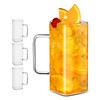 LUXU Drinking Glasses 13 oz With Handle,Set of 4 Thin