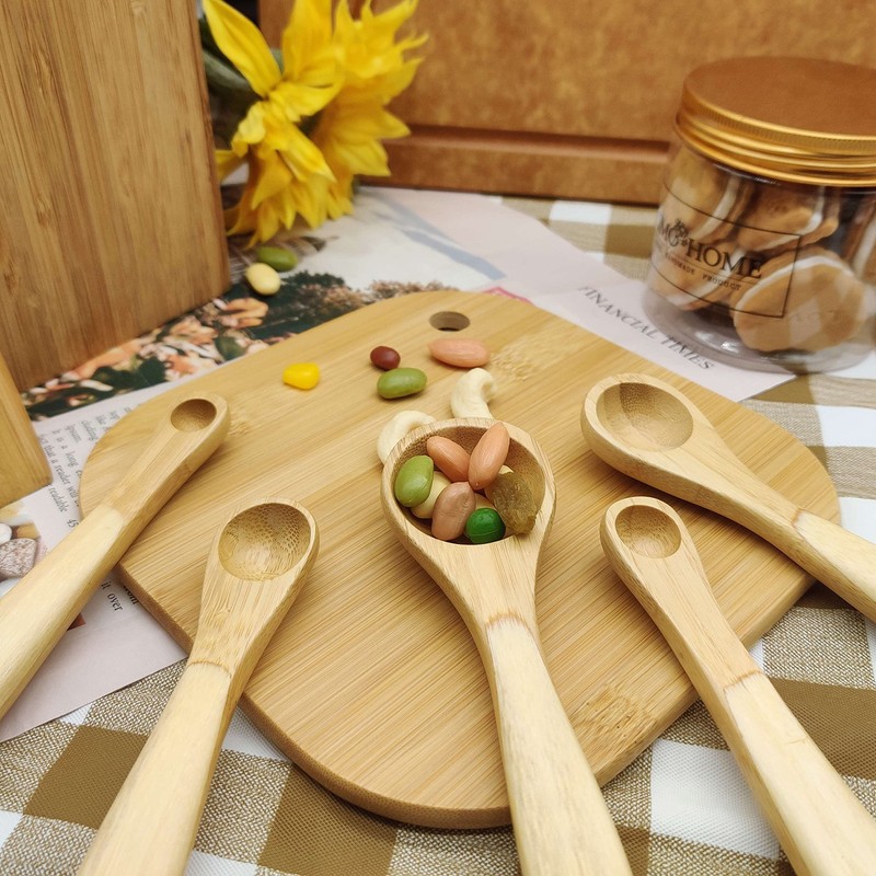 Kitchen Bamboo Wood Measuring Spoons for Measuring Dry and Liquid