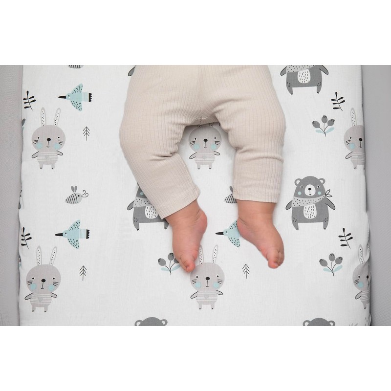 Lovely Hippo 2 x Fitted Sheets 83 x 50 cm