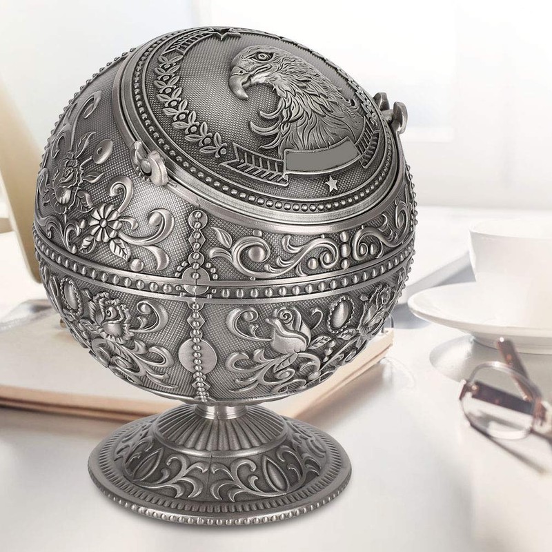 Retro Ashtray Stand, With Lid Outdoor Ashtrays Decorative Ashtray Ashtrays,