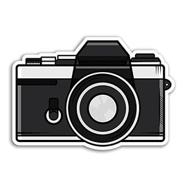 2 x 10cm Wide Retro Film Camera Vinyl Stickers - Photography Vintage Sticker #29947