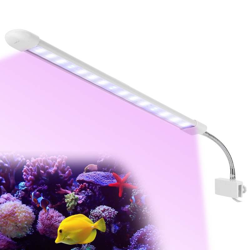 Fish Tank Clip on Light Aquarium Clamp Lamp with White