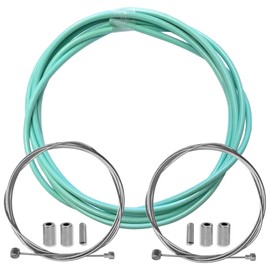 cyclingcolors Brake Cable Cover Bowden Cable Brake Cable Covers 5 mm with Brake Cable Brake Cable Housing Bicycle MTB Road Bike City Oldtimer, Green Céleste