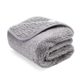 Nobleza Dog Blanket, Soft Fleece Blanket, Washable Blanket, for Pet Dogs, Cats and Puppies, Soft Warm Mat, Light Grey, 80 x 80 cm