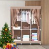 Portable Clothes Closet Wardrobe with Non-Woven Fabric Storage Shelves Organizer
