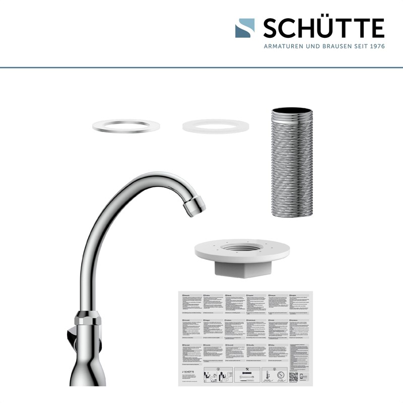 Schütte Carneo Cold Water Tap, Fitting, Bathroom Tap Only for
