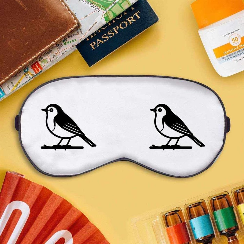 Azeeda 'Robin on a Branch' Sleep/Travel Eye Mask (EY00032176)