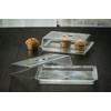 Bandeja acrílica rectangular y tapa de cúpula – 19.2 x