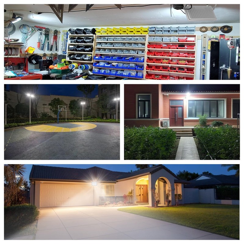 Ceena 60W Plug in LED Flood Lights Outdoor, 6000lm Super