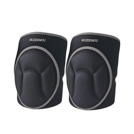 MUZEEMOU Knee Pads for Gardening,Flooring - Thick EVA Foam Cushion, Non-Slip Silicone & Adjustable Straps (S/M/L), Breathable Unisex Garden Kneeling Pad with Extended Comfort