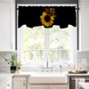 Art Studio 54x18 Inches Black Yellow Sunflower Window Treatment Valance
