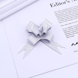 WXXCDB Deluxe Gift Pull Bow with Sparkling Ribbon - Vibrant Colors, Perfect for Christmas Decorations, Wedding Gifts, and Gift Packaging - Decorative Pull Bows with Satin Ribbon 60 pcs