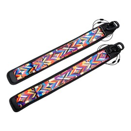 MI&VI Instrument Case Shoulder Straps Replacement — 32" to 42" in. Universal Adjustable Strap Set with Security Hooks for Guitar Cases, Bass, Violin, Viola, Cello Bags and Backpacks (Striped)