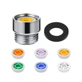 uvbws7 Pieces Shower Flow Reducer Limiter Set, Water Flow Saver Adapter Handheld Shower Flow Restrictor for Fixed Shower Head/Hotel Bathroom Toilet（1.2/1.5/1.8/2/ 2.2/2.5 GPM）