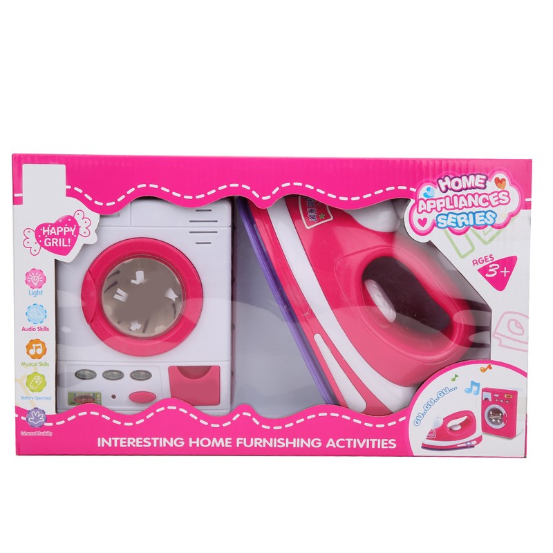 Simulation Electric Iron Washing Machine Household Appliance Educational Toys Play