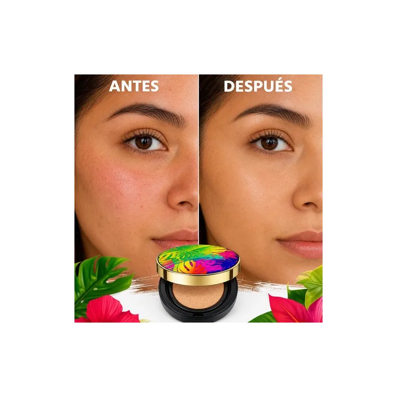 Crema Cc Glowe Cojín Corrector Maquillaje 2 Tonos