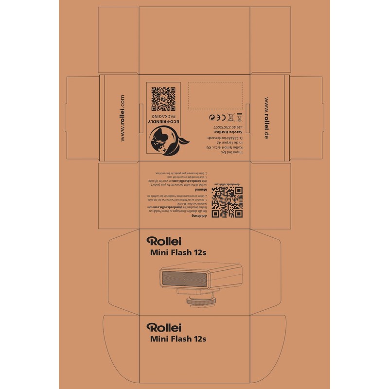 Rollei Mini Flash 12s Clip-on Flash, Multi-Compatible Hot Shoe for
