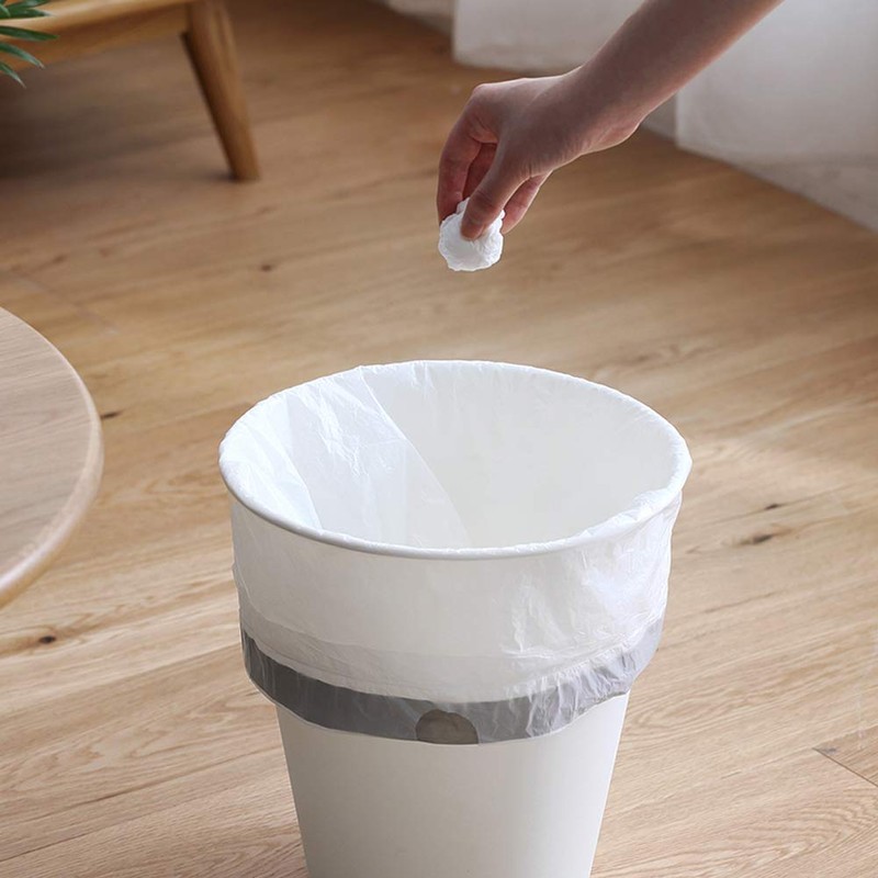 MinniLove Garbage Bags, Handle-type Drawstring, 60 Pieces, Translucent, Large Capacity,