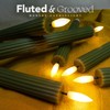 West Ivory 6 Pack, 10" LED Flameless Loden Green Fluted