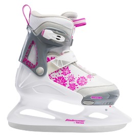 Rollerblade Bladerunner Ice Micro Ice Girls, Junior, Adjustable, Pink and White, Ice Skates
