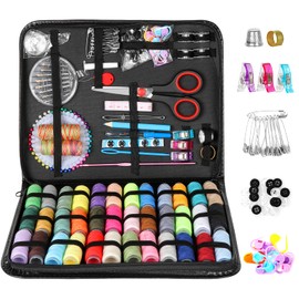 AN HUI MING Sewing Kit Sewing Box with 183 Sewing Accessories, Sewing Thread, Sewing Machine Accessories, Sewing Thread Set, Sewing Kit, Sewing Box, Sewing Set Children