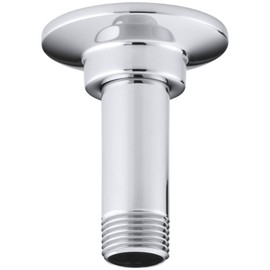 KOHLER K-7396-CP 3-Inch Straight Ceiling-Mount Showerarm and Flange, Polished Chrome