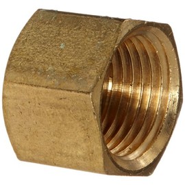 Anderson Metals 56108 Brass Pipe Fitting, Cap, 3/8" NPT Female Pipe