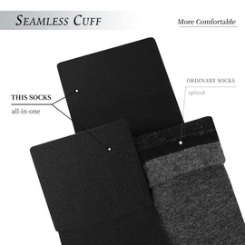 DarkCom Men's Smart Dress Socks Black 10-Pairs, Man's Gift, (6-8 UK)