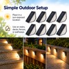 8-Pack Solar LED Step Lights, Waterproof Outdoor Stair & Deck