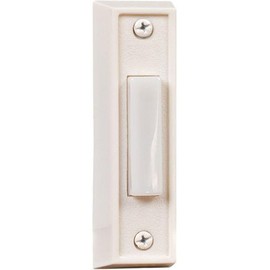 Craftmade BS6-W Builder Surface Mount Rectangle Lighted Doorbell LED Push Button, White (2.88"H x 0.88"W)