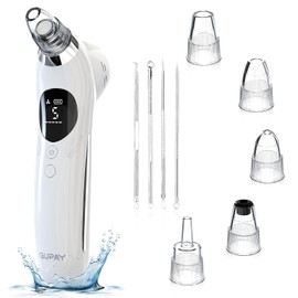 Aspiradora para eliminar puntos negros, limpiador facial de poros con 4 cabezales de succión, 5 velocidades, herramienta para quitar cabezas negras, kit de extractor de espinillas para acné y