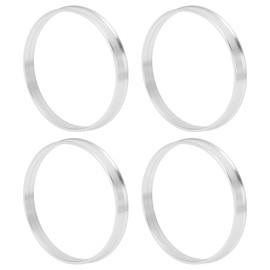 INFINAUTO Car Wheel Hub Centering Rings OD 78.1mm to ID 74.1mm Wheel Center Shaft Shock Absorbing Aluminum Alloy Hub Rings Silver Durable