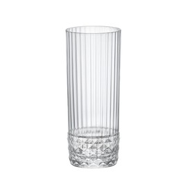 Bormioli Rocco America '20s 13.5 oz. Long Drink Drinking Glasses, Clear, Set of 4