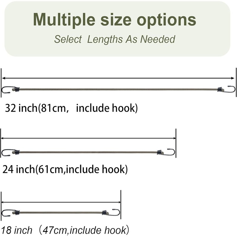 Heavy Duty 12inch Bungee Cords with Hooks,10Pcs Heavy Duty Extra