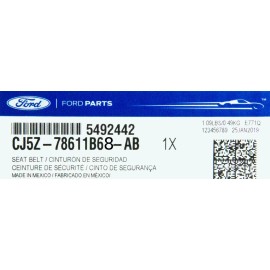 Ford NEW OEM 2013-2019 Ford Escape Rear RH Passenger Seat Belt Medium Light Stone