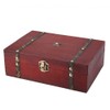 Wooden Box Storage Case Gift Box with Lockable Lid Birthday
