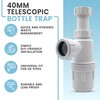 CranPlas | 40mm Telescopic Sink Trap 76mm Seal | Effortless