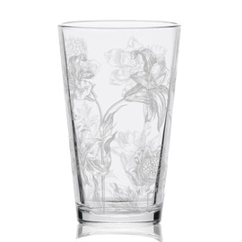 FLOWER FIELD Engraved Pint Glass | Great Gift Idea for Wilderness Floral Flower Nature Mountain Forest Hiking Adventure Enthusiasts!