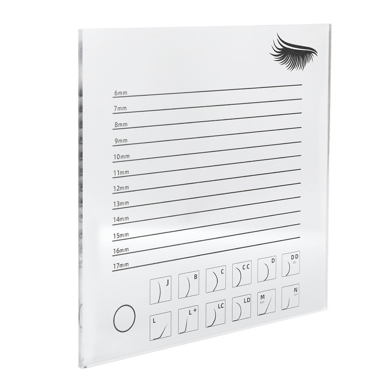 20x20cm Eyelash Extension Plastic Tray Clear Scale Transparency Eyelash Extension