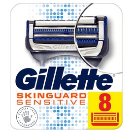 Gillette Gillette Skinguard Sensitive Razor Blades For Men, Refills With Precision Trimmer, 8 Count, Pack Of 1