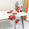 ZONADAH Christmas Table Runner180x35cm Christmas Table Runners with Red Flower