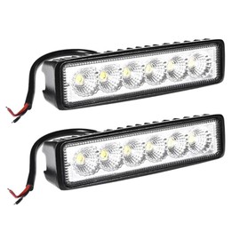 Solvanta 2-piece LED Work Light 18W Fog Light Universal 12V 24V Compatible Work Light for Automotive Use Width 15 x Depth 3.5 x Height 8 cm