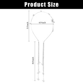 Wedding Butterfly Headband, Chain Silver Tassel Hair Hoop, Crystal Tassel Headband, Vintage Decorative Hair Hoop, Butterfly Crystal Headpiece, for Bride Girls Women