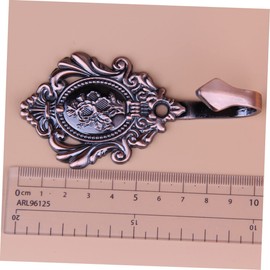 Ipetboom Antique Brass Curtain Hooks Vintage Drapery Hooks Pair Zinc Alloy for Room Decor