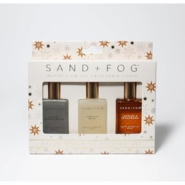 Sand + Fog Perfume Oil Discovery Set, Violet Sandalwood, Vanilla Musk, Jasmine Cedarwood, 0.5 fl oz each, 3-Pack